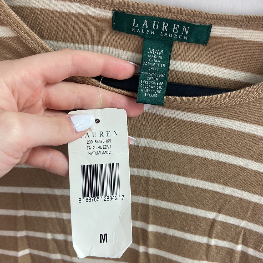 Lauren Ralph Lauren Womens Stripe Long Sleeve NWT (5135) - Picture 4 of 4